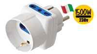 Adaptador de corrente eléctrica 16A triplo italiano-Schuko