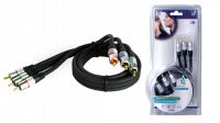 Cabo video componente YPbPr M/M dourado