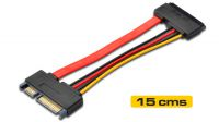 Cable interno extensión SATA + alimentación 22 pines M/H 0.15m
