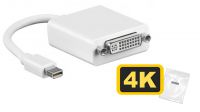 Adaptador mini DisplayPort 1.2 a DVI Macho/Fêmea cinza