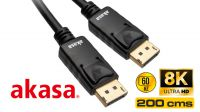 Cable monitor Displayport 1.4 8K a 60Hz / 4k a 120Hz M/M Negro 2m