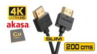 Cabo HDMI 1.4 goldplated Macho/Macho 4K 3D 30Hz 2m