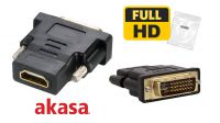 Adaptador HDMI Hembra 1.3 a DVI-D Macho Gold Plated Negro