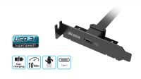 Cabo adaptador PCI bracket low profile interno USB 3.1 Gen2 ligação motherboard