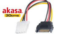 Adaptador de alimentação SATA macho a Molex 4 pinos fêmea 15 cm