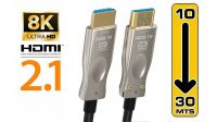 Cable de fibra óptica HDMI 2.1 48Gbps AOC chapado en Oro 8K (60Hz) M/M HDCP 2.2 Negro