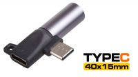 Adaptador USB C para conector Jack 3.5 + USB C F Preto