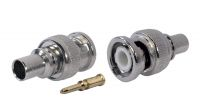Conector RG 58 BNC M para cravar