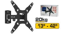 Soporte LCD pared brazo inclinable 13" a 42" 20Kg negro