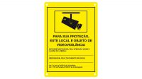Cartel exterior homologado Aviso CCTV 210x300 mm.