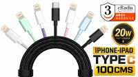 Cabo cRadia USB-C  para Lightning  3A 20W  nylon 1m