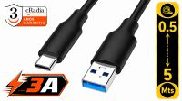 Cable cRadia USB 3.1- C M - USB 3.0  A M 10Gb Negro