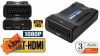 Conversor SCART in - HDMI Out - 1080P com alimentação