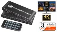 HDMI Multiviewer 6in1 Video Splitters 5 modos 4k@30Hz c/comando