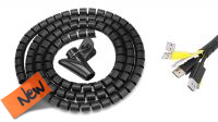 Organizador de cabos flexível aberto 22mm 2m