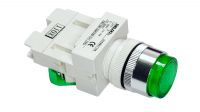 Botonera Saliente Luminosa 1NC 110V Verde