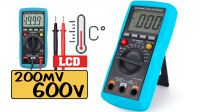 Multímetro digital multifunción con LCD y termómetro