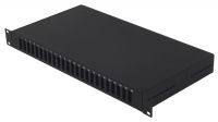 bandeja 19" F.O. 1U para 24 conectores SC Duplex vacía en negro