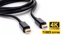 Cable mini DisplayPort a mini DisplayPort V1.2 (3840 x 2160) 4K 1080P Negro 1.8m