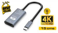 Cabo conversor USB 3.1C a HDMI máx. 4K*2K@30Hz preto 15cm