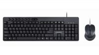 Teclado multimédia e rato 1600Dpi USB preto