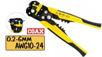 Descarnador automático cabo AWG 24-10 0.2-6 sq.mm e cravar terminais