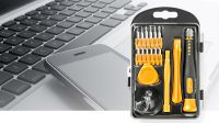 Kit de ferramentas chaves precisão+acessórios reparação Tablet/Telemóvel 17 peças