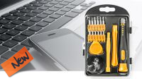 Kit de ferramentas chaves precisão+acessórios reparação Tablet/Telemóvel 17 peças