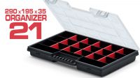 Estuche organizador 21 compartimentos - 290mm x 195mm x 35mm