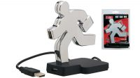 Hub 4 portas USB 2.0 boneco negro