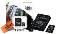 KG 5386 : Kingston Micro SDHC Class 10 100mb/s c/adaptador (256 GB)