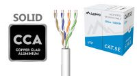 Bobine cabo UTP  Cat.5E sólido CCA cinza 305 m.