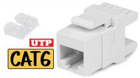 Conector Keystone RJ45 180° UTP Cat.6 - Blanco