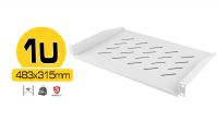 Bandeja Frontal 19" Fija 1U de 483x315mm - Gris