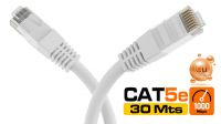 Cable de red UTP Cat 5E blanco 30m.