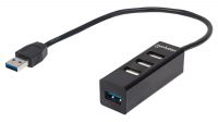 Hub USB 3.0 1puerto + 3puertos X USB 2.0 Negro