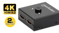 Multiplicador/Switch bidireccional HDMI manual 1>2p. 1080P 4K@60Hz FHD - preto