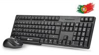 Teclado e Rato Wireless USB NGS preto