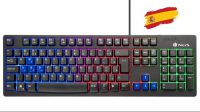 Teclado USB Gaming NGS con led de colores en Negro