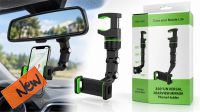 Suporte colocação espelho para smartphone braço ajustável preto