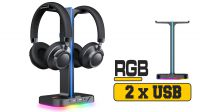 Soporte de mesa Havit TH650 para auriculares USB com RGB