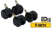 Kit de 4 ruedas con freno (hasta 20 Kg de peso)