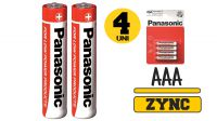Pilha AAA/R03 Panasonic cloreto zinco Super Heavy Duty 1.5V blister (4)