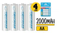 Pilha AA recarregável 2000mAh Ni-MH blister (4)