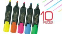 Marcador Fluorescente Faber Castell 1mm - 5mm (10unid.)