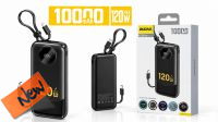 Powerbank USB  Batería 10000mAh  USB-C - USB-A lightning max.3Amp  Negro