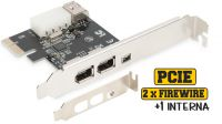Placa PCI-E Firewire Digitus DS-30201-5 1394a x2 + 1 mini firewire 6P