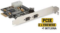 Placa PCI-E Firewire 1394b  (2+1 ports  9Pins)