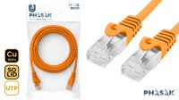 Cable de Red UTP Phasak Cat.6 CU Naranja