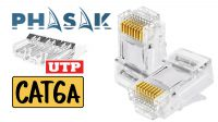 Conector UTP PHASAK Cat. 6A con guia Máx. 24AWG (10 unid)